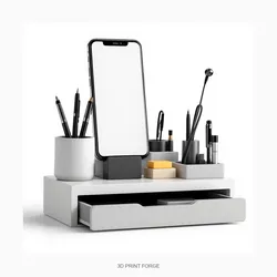 Father's Day Desk Organizer with Hidden Drawer - 3D Printable STL File