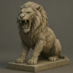 Fierce Lion Statue