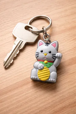 Lucky cat keychain