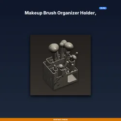 Makeup Brush Organizer Holder, Multiple Compartments, Countertop, - 3D Printable STL File