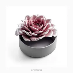 Mother's Day Jewelry Box with Flower Lid - 3D Printable STL File