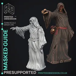 The Masked Guide - Wondering Desert -  PRESUPPORTED - Illustrated and Stats - 32mm scale