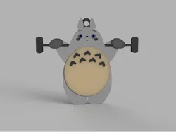 Totoro bodybuilder (keychain)