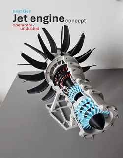 3d printable Jet engine - Propfan - no glue assembly