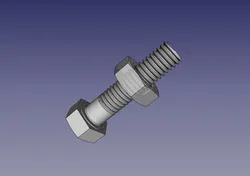 3D printable M5 Hex Screw and Nut