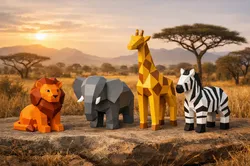 Abstract Minimal Animals – Wild Safari Set (Low Poly)