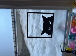 Cat decoration for wall or window