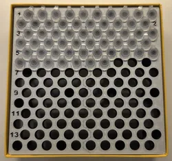 Cryobox inlet for 140x 0.5 mL tubes. For box 136 x 136 x 32 mm