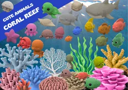 Cute Mini Animals - Coral Reef