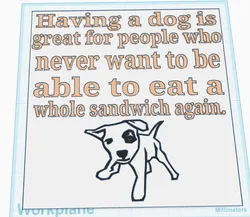 Having a Dog & Eating Sign