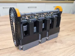 I5 Inline Engine Model | Functional Pistons, Valves & Timing Chain