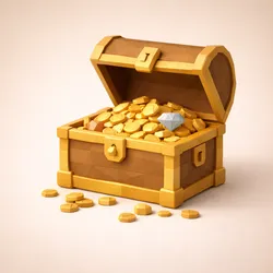 Low Poly Treasure Chest (Open)