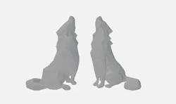 Low Poly Wölfe