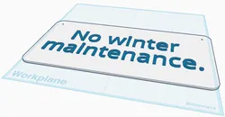 No Winter Maintenance Sign