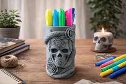 Pen Cup - Skull
