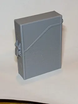 Playing cards snap latch case – satisfying snap, no supports needed