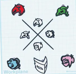 Slay The Spire Hero Logos and KeyChain