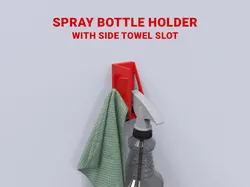 Universal Spray Bottle Holder With Side Towel Slot