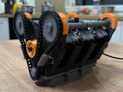 V6 Engine Model | Functional Pistons, Valves & Timing Chain