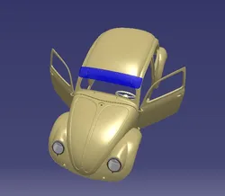 VW Beetle Split Window Open Doors