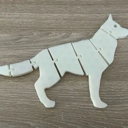 3D printer bestanden | 3MF | CHIEN-LOUP ARTICULE "Mister Wolf"
