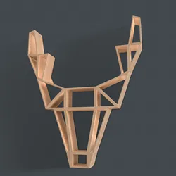 deer oak wood shelf