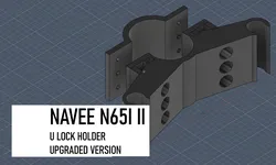 E Scooter NAVEE N65I II U Lock Holder (40 mm Tube) M4 Screws easy to print