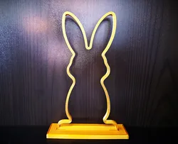 Eleganter Osterhase Stand / Golden Bunny Deco