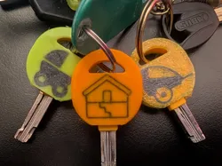 Key Customizable Caps ( Decathlon lock key, home security keys) SVG & CAD included