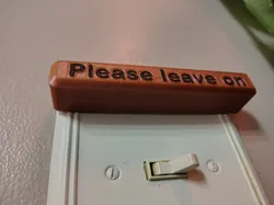 "Leave On" light switch cover