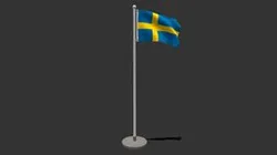 Low Poly Seamless Animated Sweden Flag