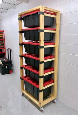 Side-Load HDX Storage Bin Rack – 3D Printed Stops & Covers
