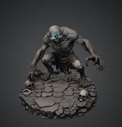 Bloodbound Realms – Undead – Ghoul Ravager (Dark Fantasy 3D Printable Miniature STL)