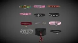 Chokers / Collars - low poly pack 2