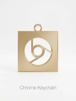 Chrome Inspired Logo Keychain