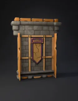 Create one stylized 3D game asset for a top down orthographic co op pa
