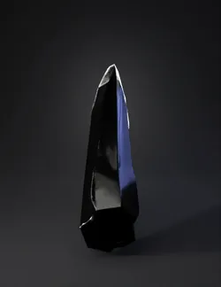 dagger blade weapon with dark metal blade and angular handle metal t