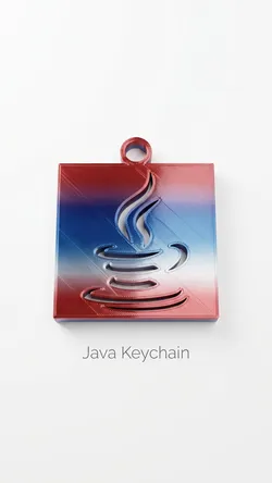 Java Inspired Logo Keychain