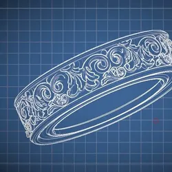 Jewelry & Accessories STL indir - Ornament  Ring 66 - Christina3d