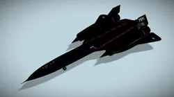 Lockheed SR-71 Blackbird lowpoly military jet