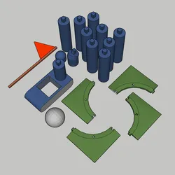 Office Mini Golf Set with extendable putter, ball and hole with flag
