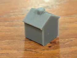 Small 1cm x 1cm house, easy to print