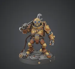 Steampunk Automaton Warrior – Clockwork Robot Fighter