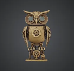 Steampunk Clockwork Owl – Mechanical Gear Owl Statue