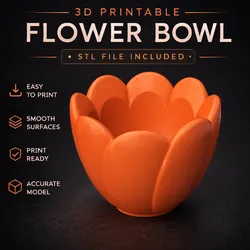 3D Printable Flower Bowl