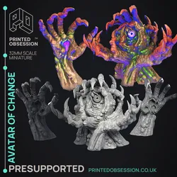 Avatar of Change - Boss Monster - Cryptids of the dark woods -  PRESUPPORTED - Illustrated and Stats - 32mm scale