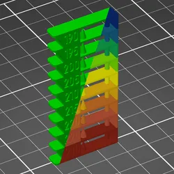 Compact temperature tower with bridging / overhang / stringing tests