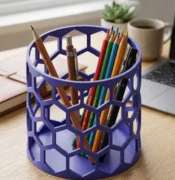 Hexagonal Mesh Desk Organizer