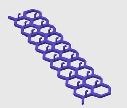 Honeycomb Wall / Pegboard Tool Holder - Hexagon Shelf with Hooks
