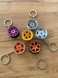 Mini wheel keychains